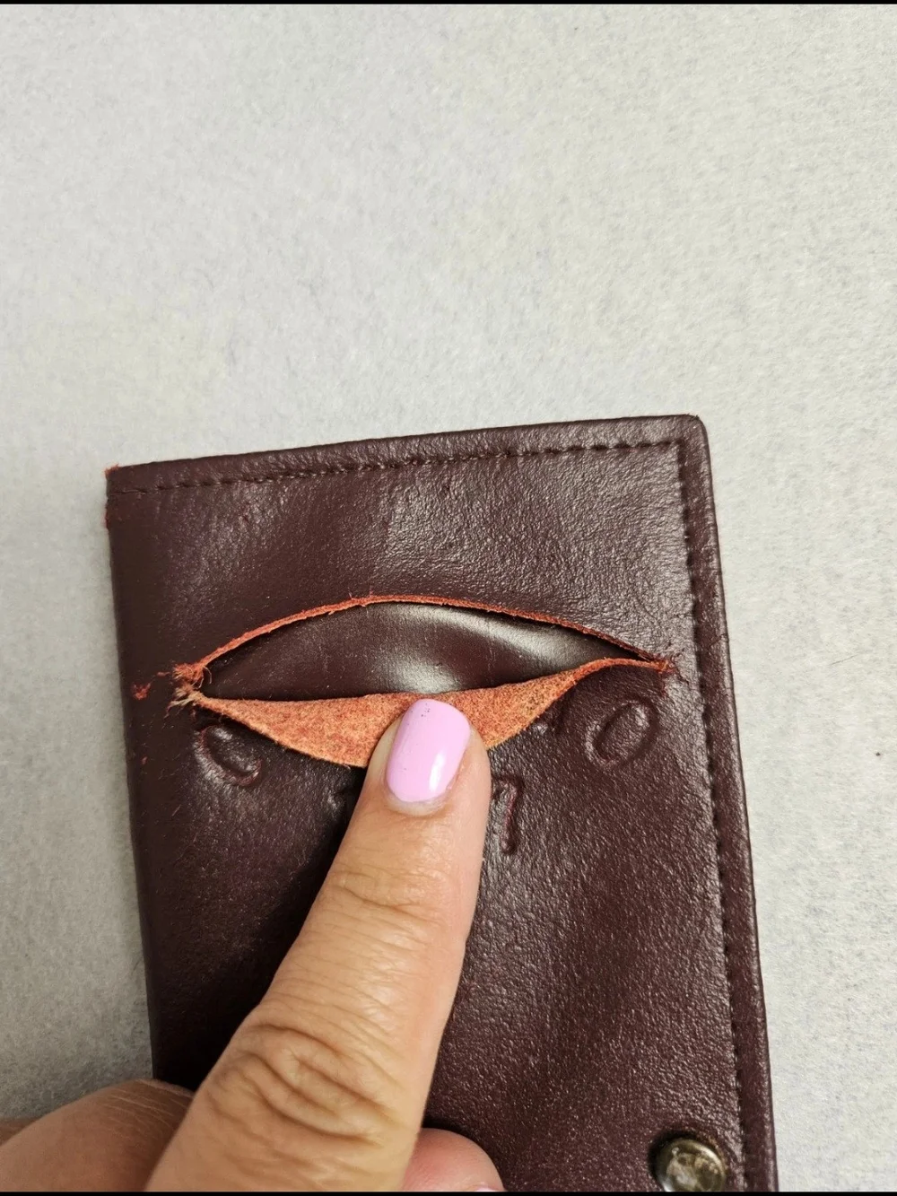 Vintage Capezio 1887 Brown Leather Photo Card Wallet Holder